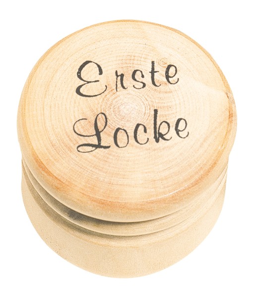 Holzdose "Erste Locke"